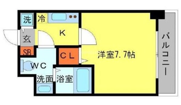 なんば駅 徒歩5分 2階の物件間取画像